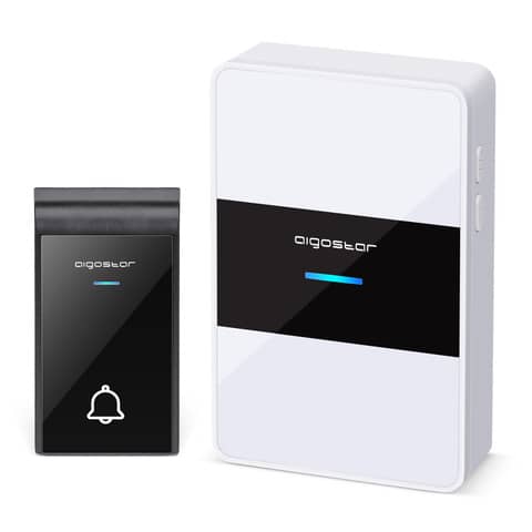 aigostar-kit-campanello-digitale-wireless-dc-bianco-nero-11x7xh-2-6-7-2x2x4-cm-197957