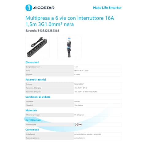 aigostar-multipresa-interruttore-16a-cavo-1-5-m-nero-6-vie-p40-282363