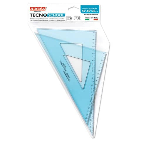 arda-coppia-squadre-linea-tecnoschool-plastica-azzurro-trasparente-formato-45-60-30-cm-conf-2-pezzi-60330ss