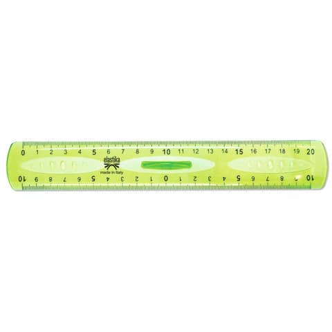 arda-doppio-decimetro-linea-elastika-plastica-verde-trasparente-20-cm-el20p