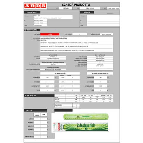 arda-doppio-decimetro-linea-elastika-plastica-verde-trasparente-20-cm-el20p