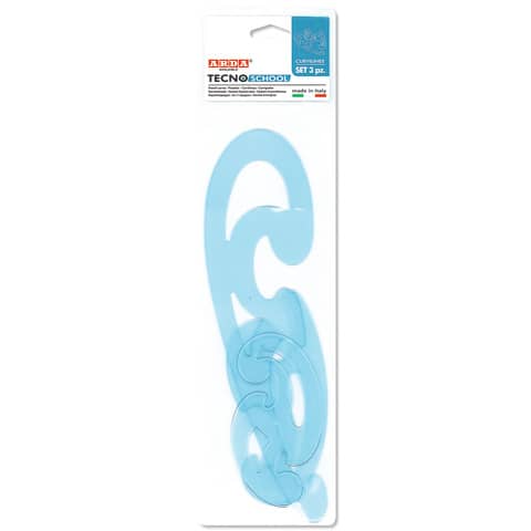 arda-set-curvilinee-serie-tecnoschool-polistirolo-termoresistente-azzurro-trasparente-conf-3-pezzi-41200