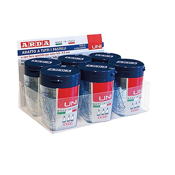 arda-temperamatite-triplo-uni-3-fori-c-contenitore