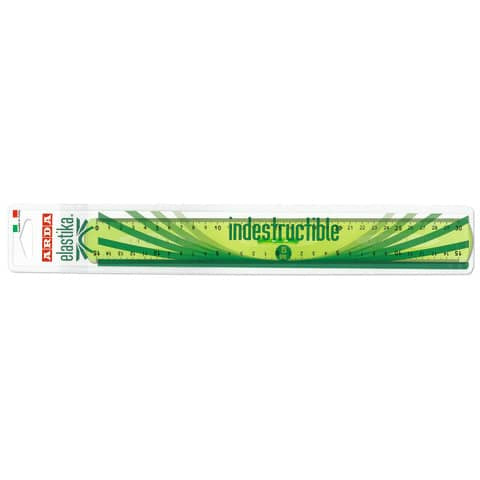 arda-triplo-decimetro-linea-elastika-plastica-flessibile-verde-trasparente-30-cm-el30p