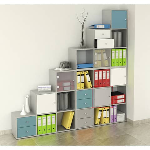 artexport-coppia-antine-grigio-alluminio-libreria-rainbow