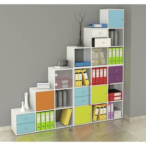 artexport-coppia-antine-verde-neon-libreria-rainbow