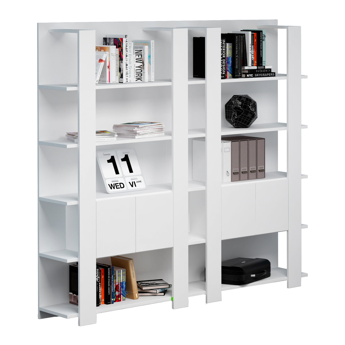 artexport-libreria-alta-5-ripiani-100x38-6cm-h198cm-bianco-concept