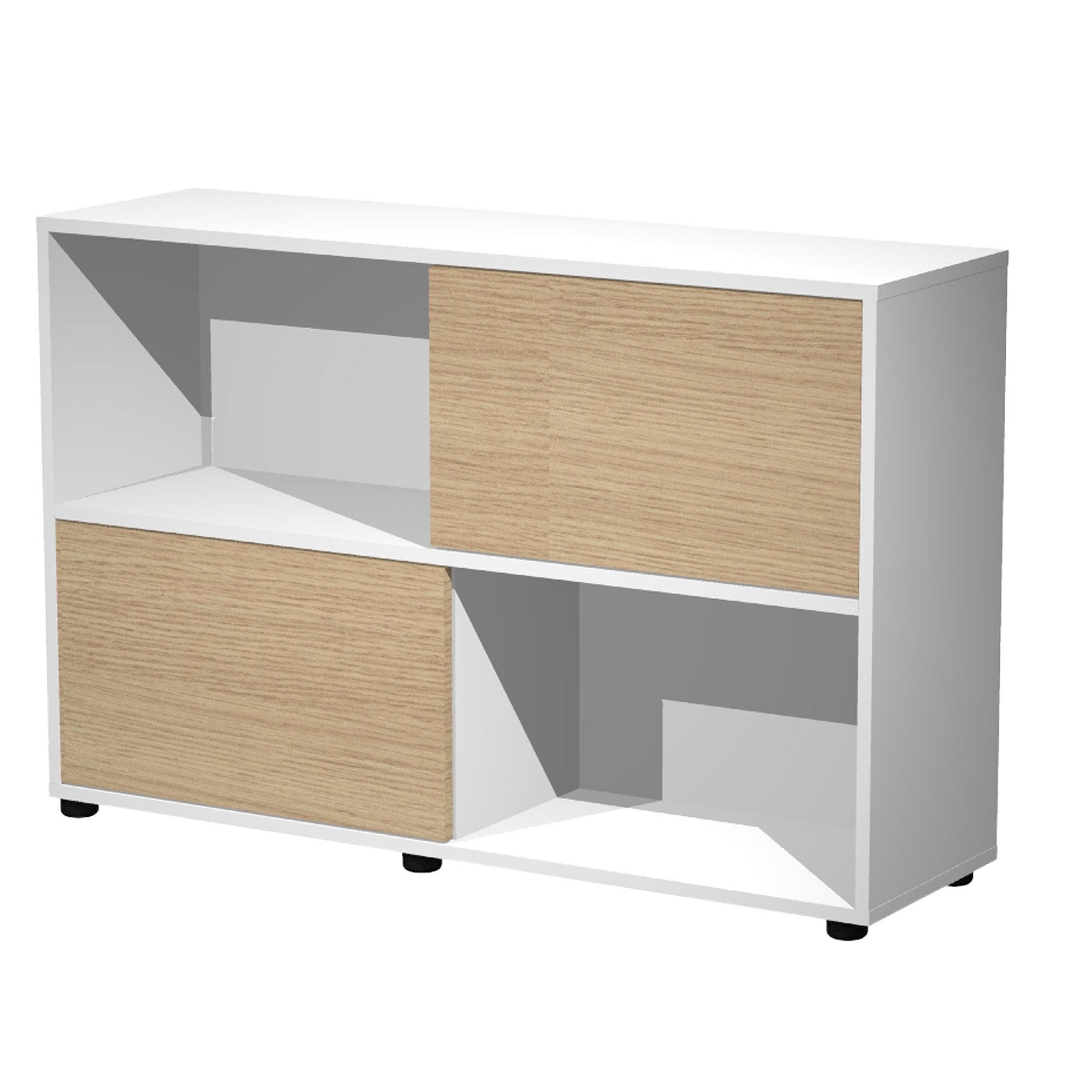 artexport-libreria-bassa-2-ripiani-ante-scorr-120x35cm-h79cm-bianco-rovere-tetris