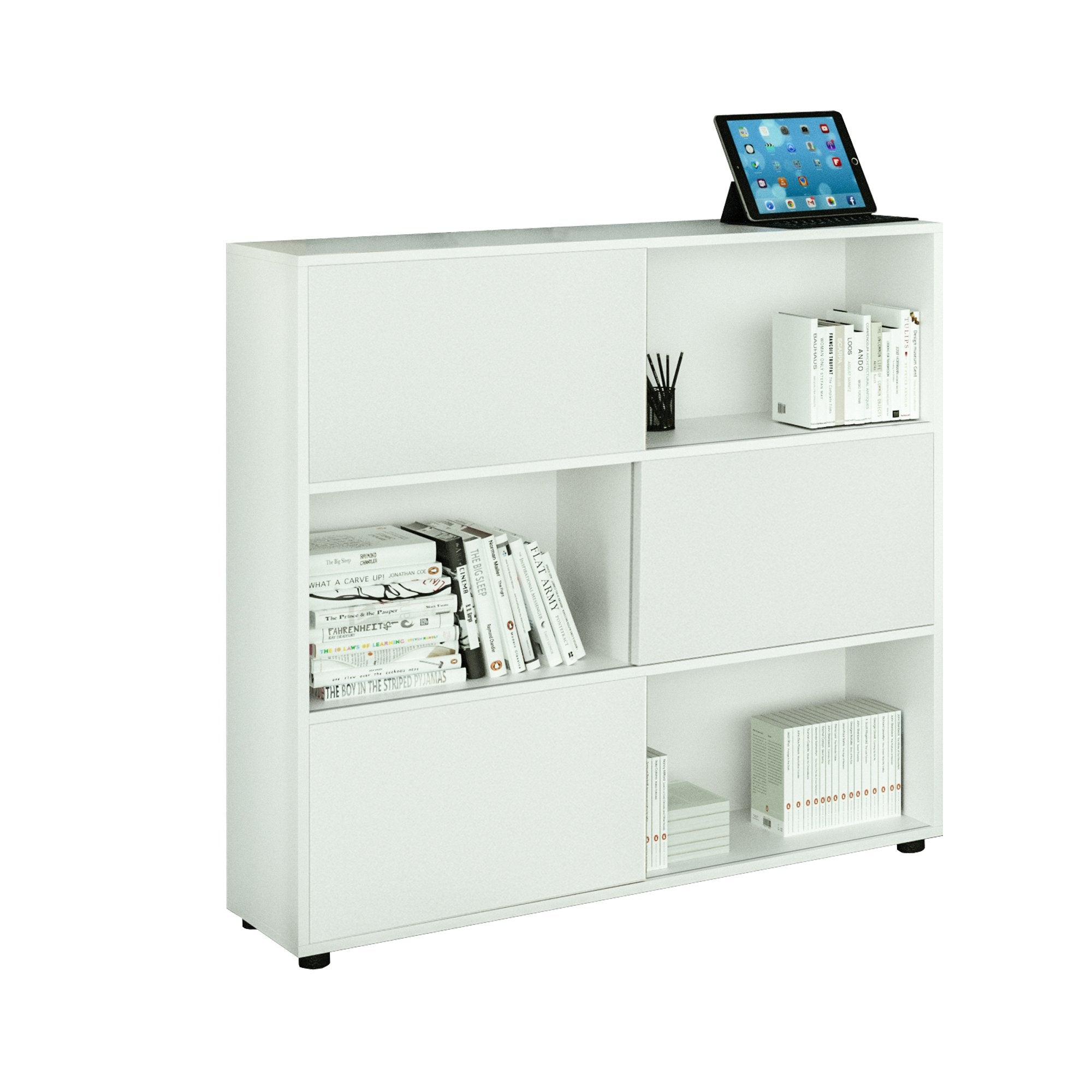 artexport-libreria-bassa-3-ripiani-ante-scorr-120x35cm-h116cm-bianco-bianco-tetris