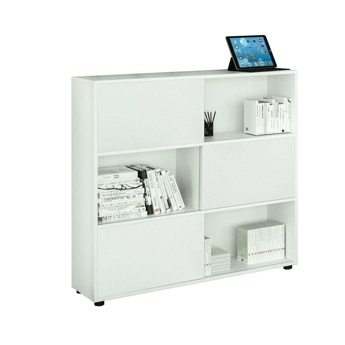 artexport-libreria-bassa-3-ripiani-ante-scorr-120x35cm-h116cm-bianco-bianco-tetris