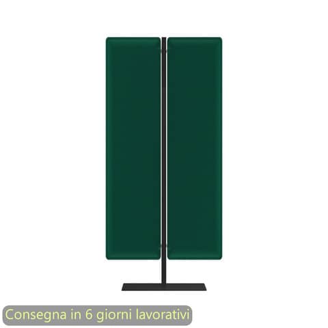artexport-piantana-mobile-metallo-nero-2-pannelli-fonoassorbenti-verde-bosco-moody-83-8xh-140-cm