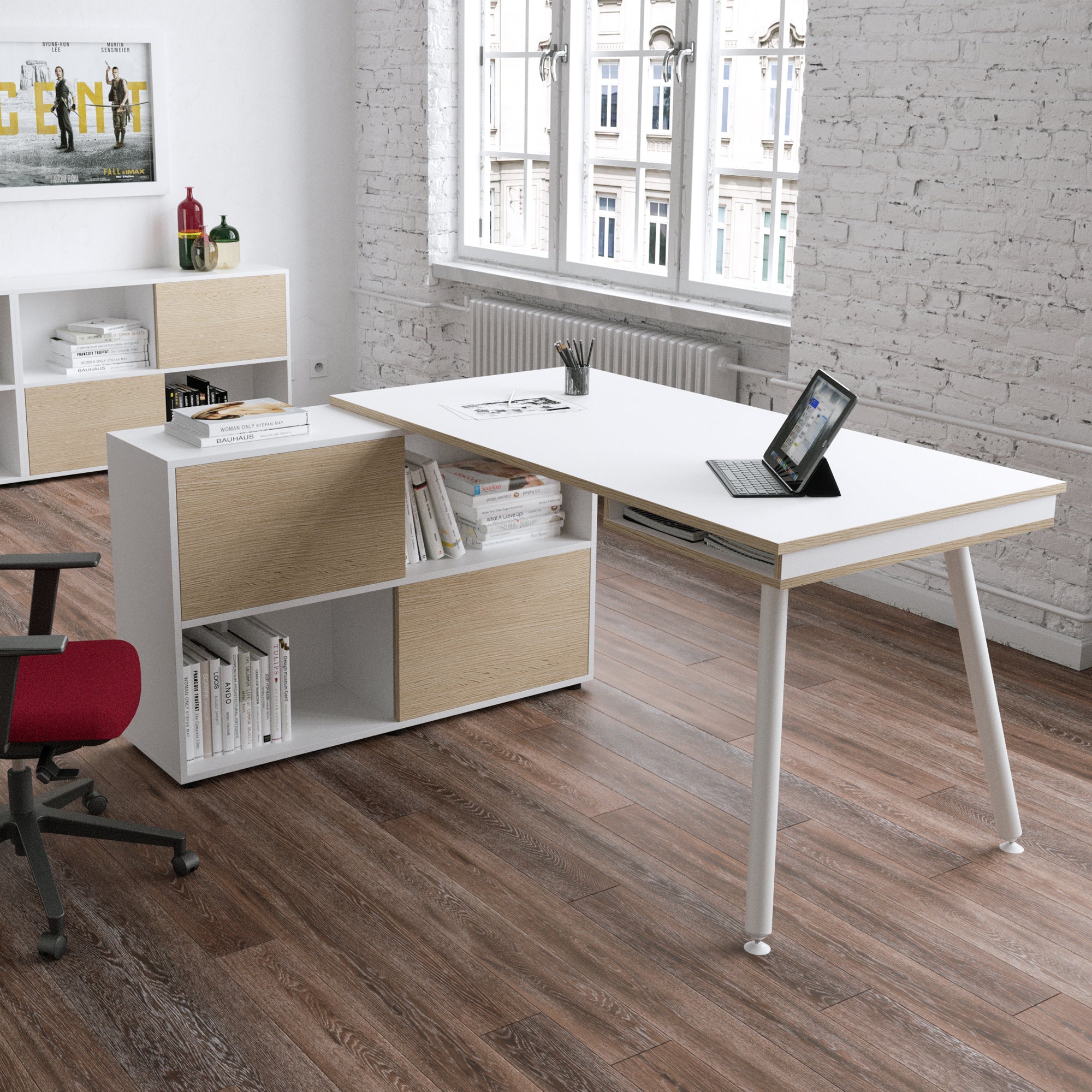 artexport-workstation-midi-130x120xh81-5cm-gambe-metallo-bianco-rovere