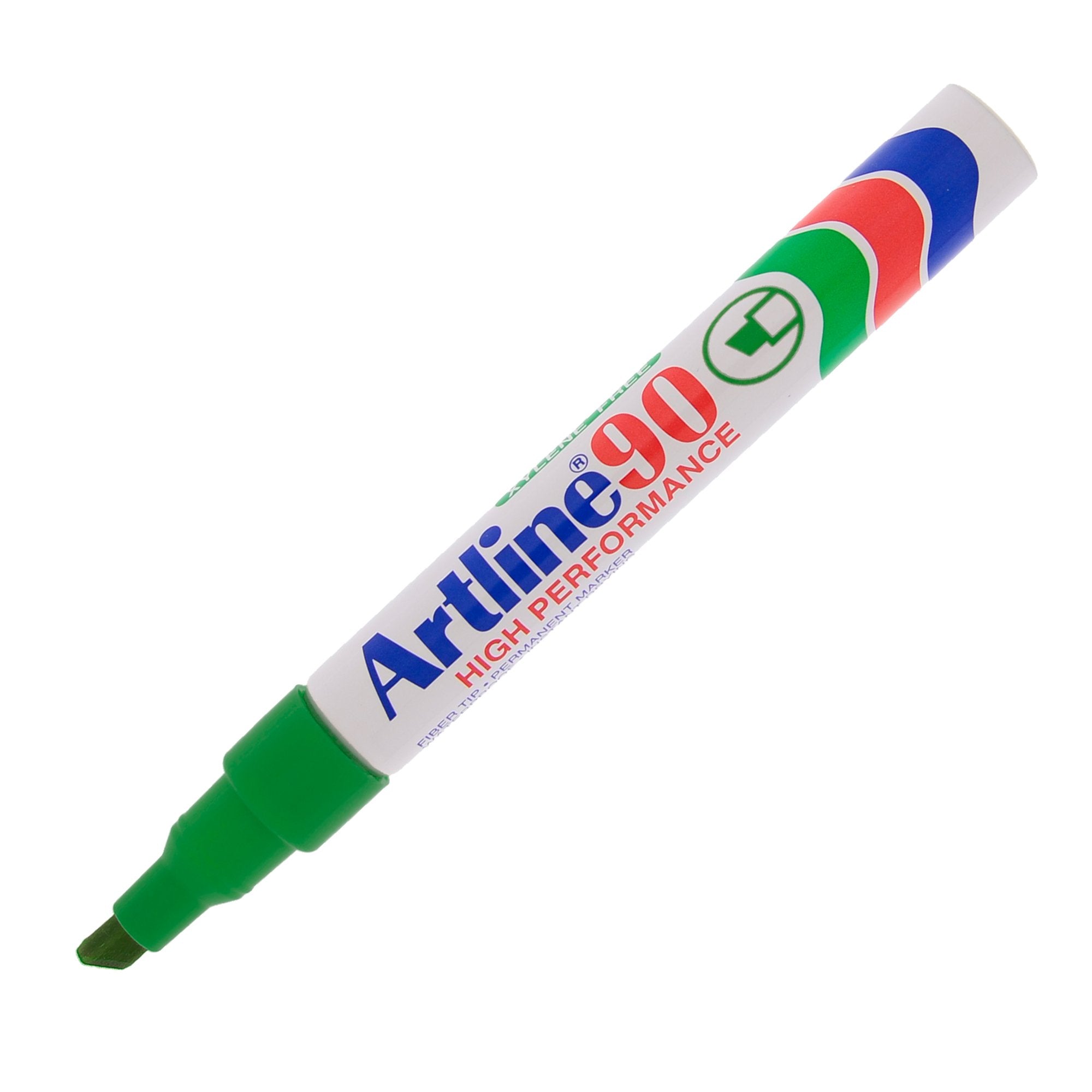 artline-marcatore-90-permanente-punta-scalpello-verde