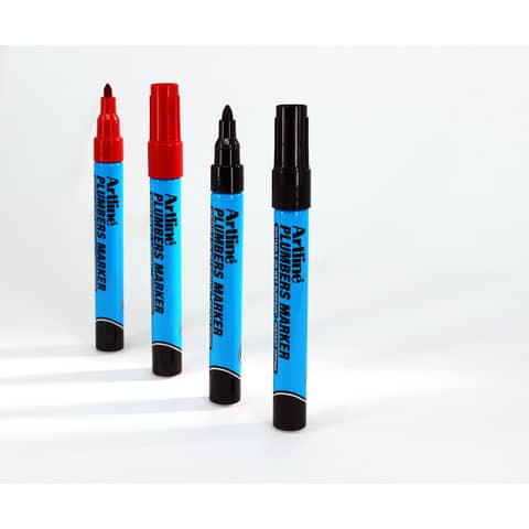artline-marcatore-permanente-plumbers-punta-tonda-1-5-mm-rosso-plm-r