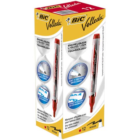 bic-marcatore-lavagne-bianche-velleda-liquid-ink-pocket-punta-conica-4-2-mm-rosso-902089