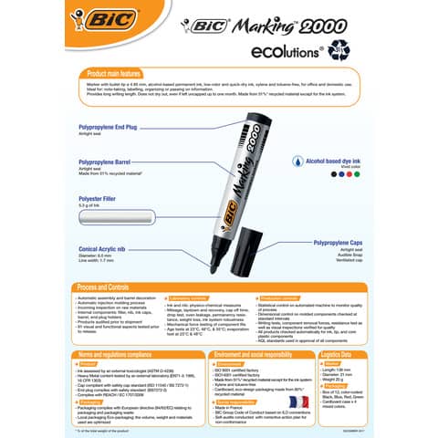 bic-marcatore-permanente-marking-2000-punta-conica-4-95-mm-rosso-8209133