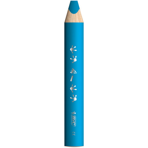 bic-matite-colorate-kids-multisurface-fusto-triangolare-conf-6-pezzi-assortiti-temperamatite-515220