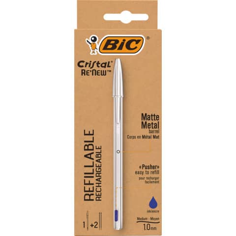 bic-penna-sfera-ricaricabile-cristal-re-new-1-mm-blu-997202
