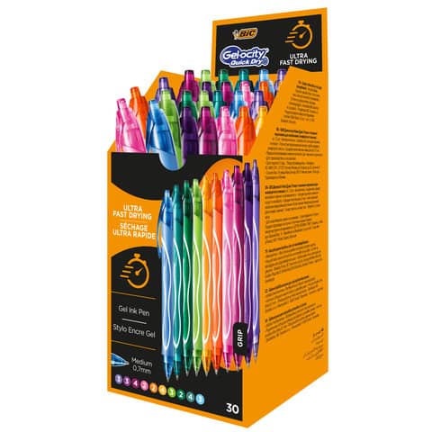 bic-penne-gel-scatto-gelocity-quick-dry-0-7-mm-assortiti-fun-conf-30-pezzi-999460