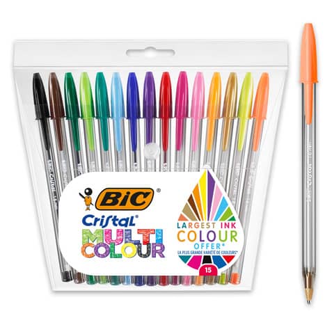 bic-penne-sfera-cappuccio-cristal-large-multicolour-1-6-mm-assortiti-conf-15-pezzi-964899