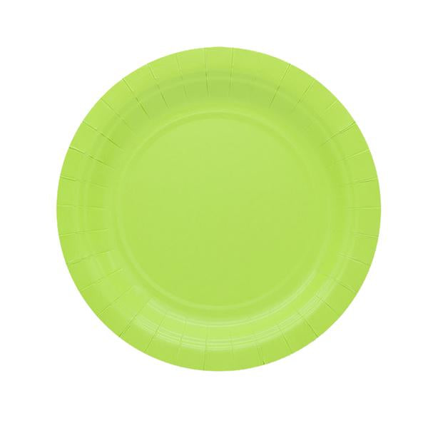 big-party-25-piatti-piani-d18cm-ecocolor-biodegradabile-verde-mela