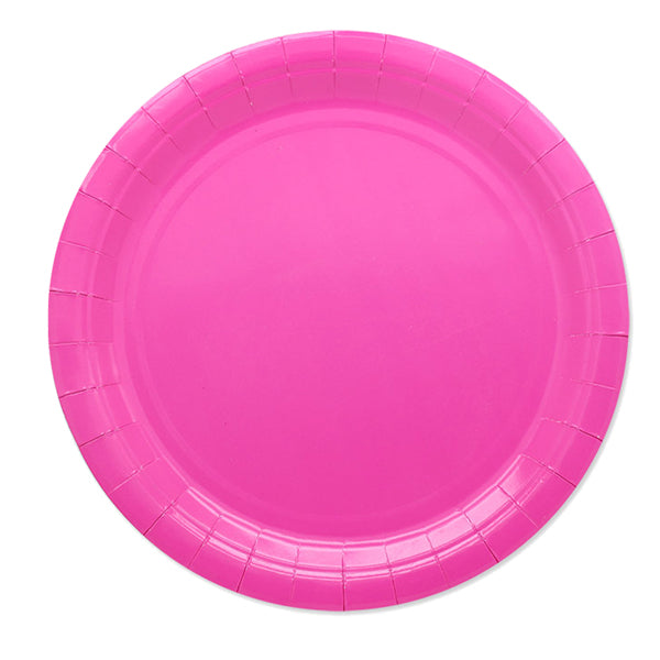 big-party-25-piatti-piani-d24cm-ecocolor-biodegradabile-fucsia