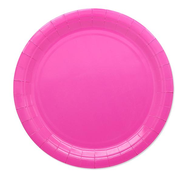 big-party-25-piatti-piani-d24cm-ecocolor-biodegradabile-fucsia
