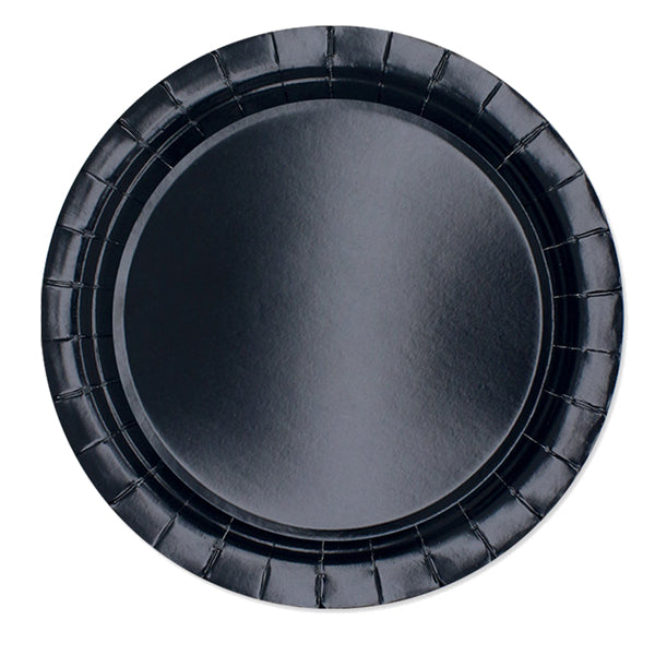 big-party-25-piatti-piani-d24cm-ecocolor-biodegradabile-nero