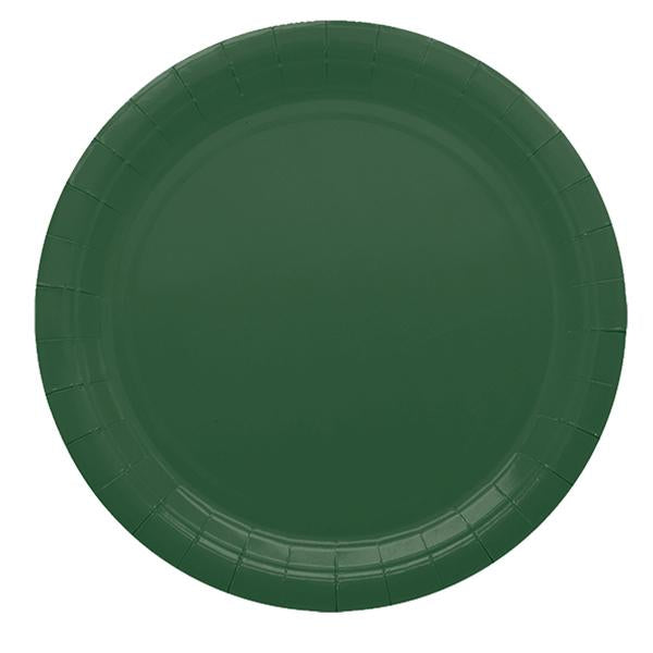big-party-25-piatti-piani-d24cm-ecocolor-biodegradabile-verde-bosco