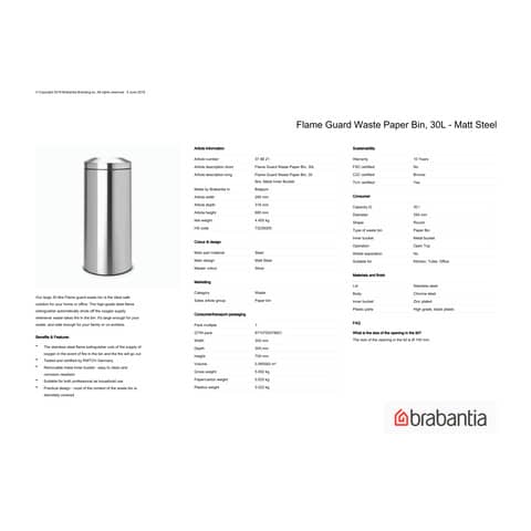 brabantia-cestino-ignifugo-flameguard-paper-bin-inox-satinato-30-l-h-68-5-cm-378621