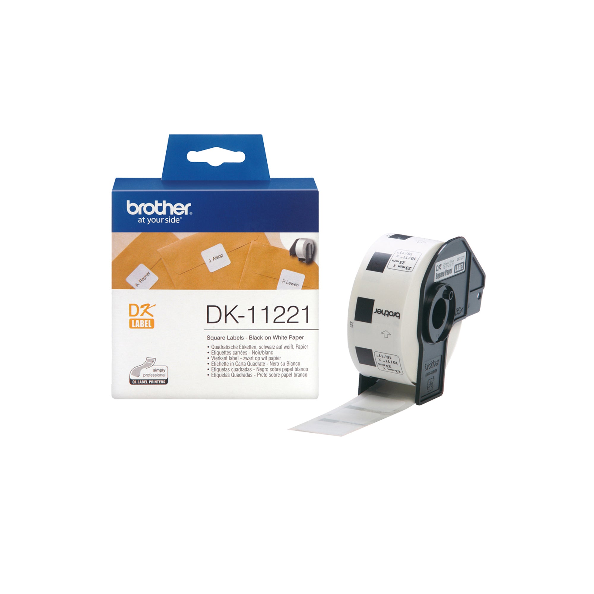 brother-rotolo-1000-etichette-quadrate-23x23mm-nero-bianco-carta