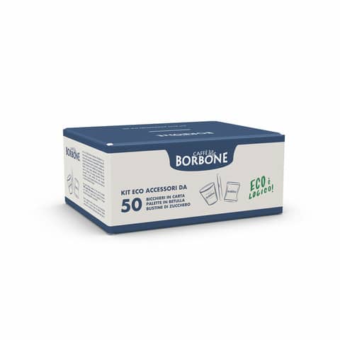 caffe'-borbone-kit-eco-150-accessori-bicchiere-palette-zucchero-masterkitacc10x50pz