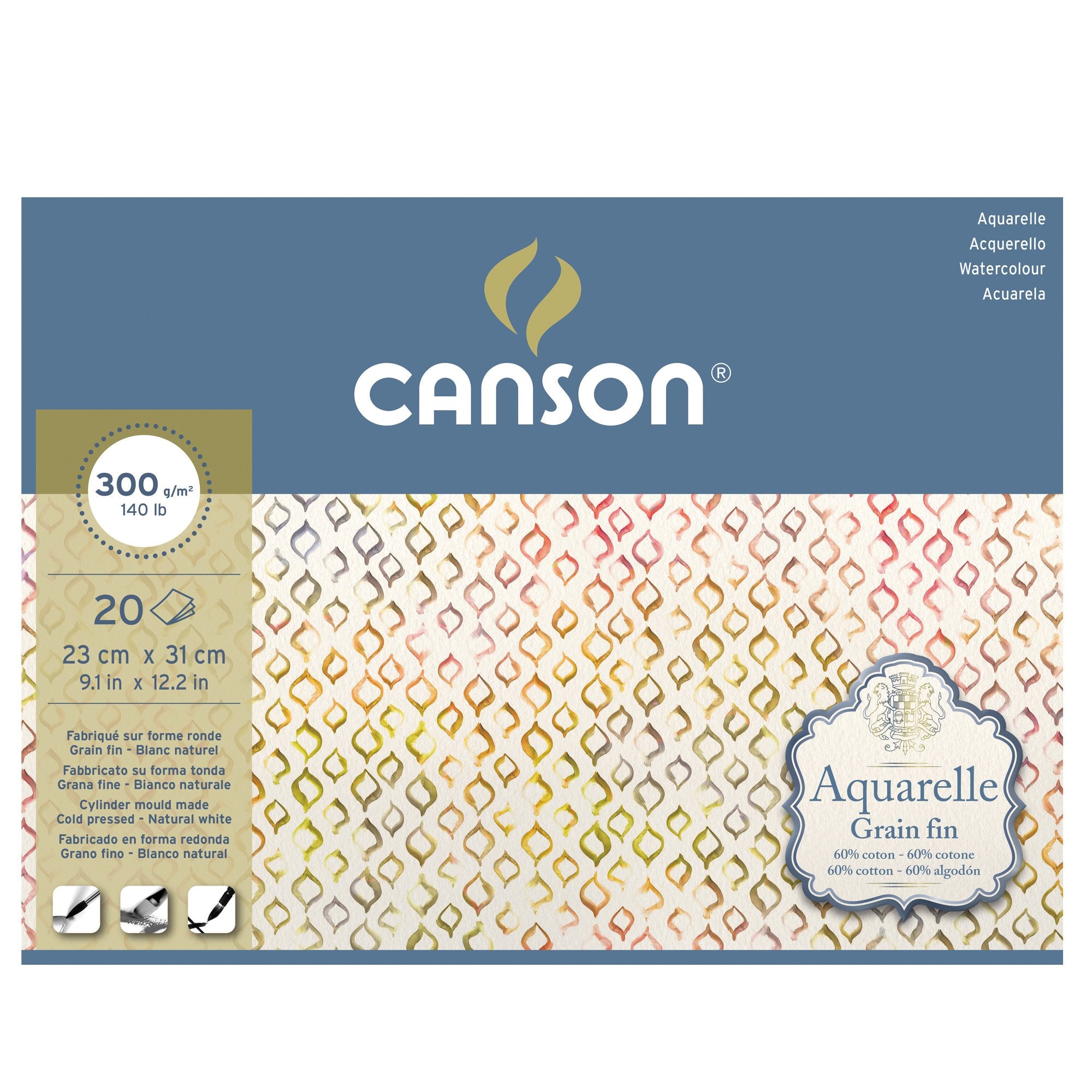 canson-blocco-collato-4-lati-aquarelle-23x31-cm-20-fg-300-gr-grana-fine