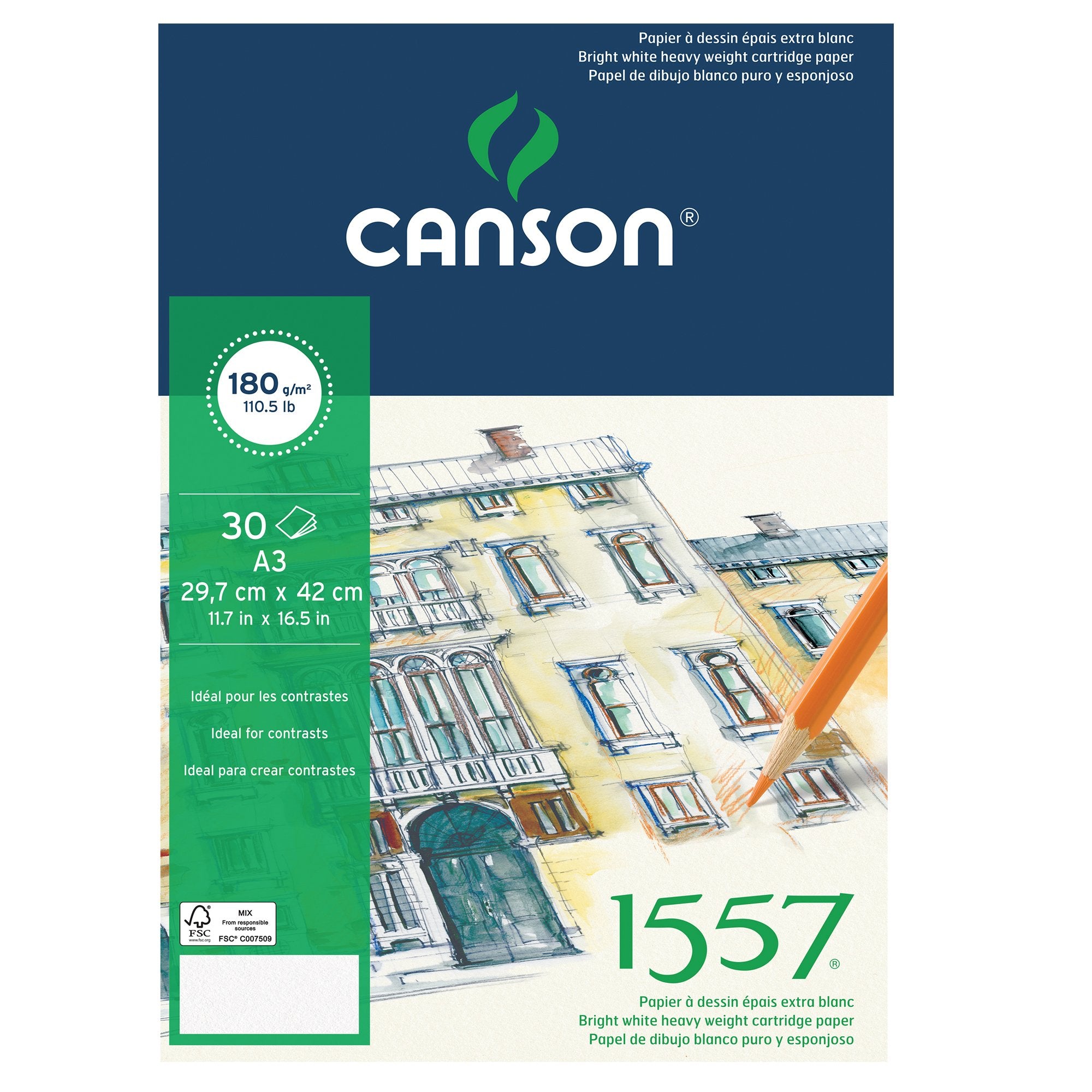 canson-blocco-collato-lato-corto-1557-a3-30-fg-180-gr-