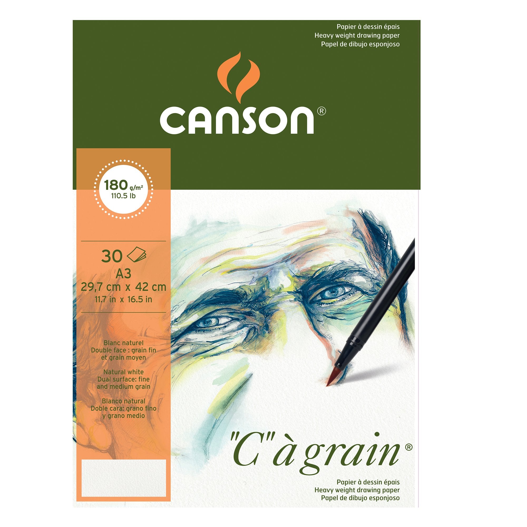 canson-blocco-collato-lato-corto-grain-a3-30-fg-180-gr-