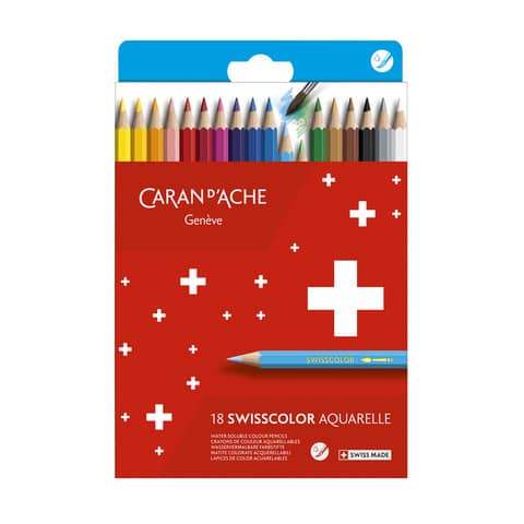 carand-ache-matite-colorate-acquerellabili-carandache-swisscolorin-conf-18-colori-assortiti-cartone-1285-818