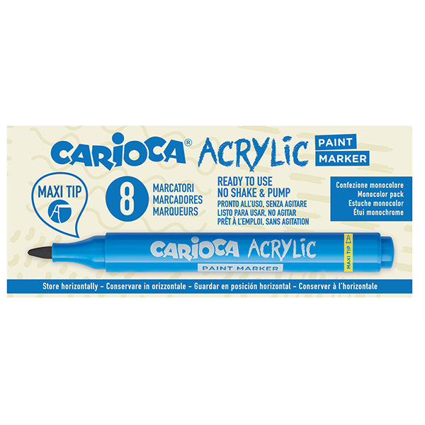 carioca-box-8-paint-marker-acrilico-punta-maxi-bianco