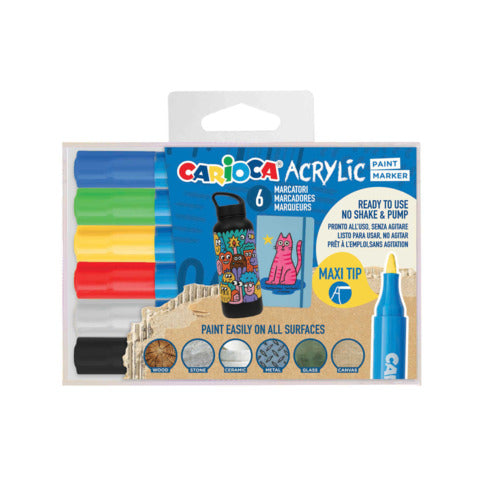 carioca-marcatore-acrilico-punta-maxi-blister-6-colori-assortiti-45289