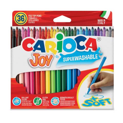 carioca-pennarelli-superlavabili-joy-diametro-2-8-mm-conf-36-colori-assortiti-40616