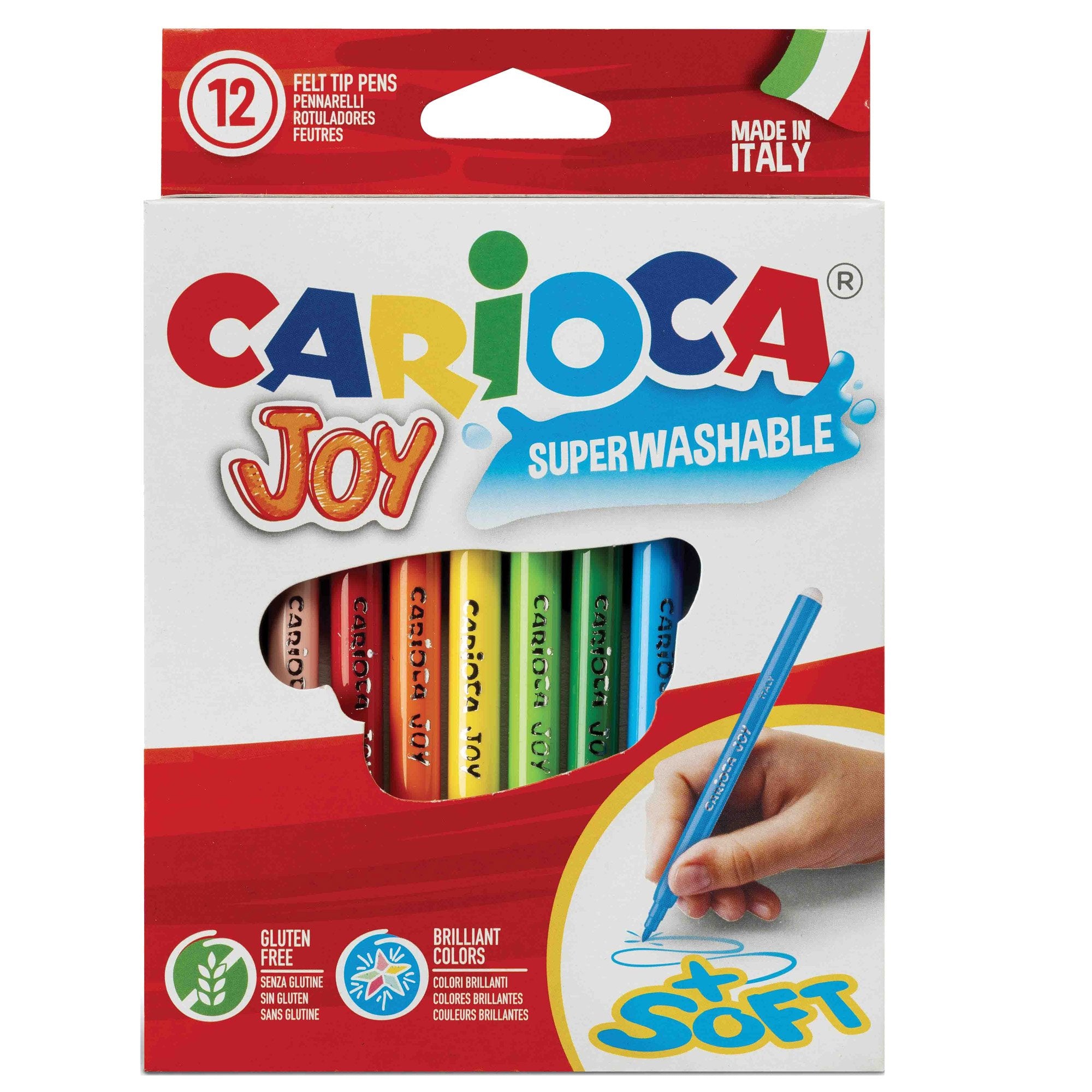 carioca-scatola-12-pennarelli-joy-lavabili-colori-assortiti