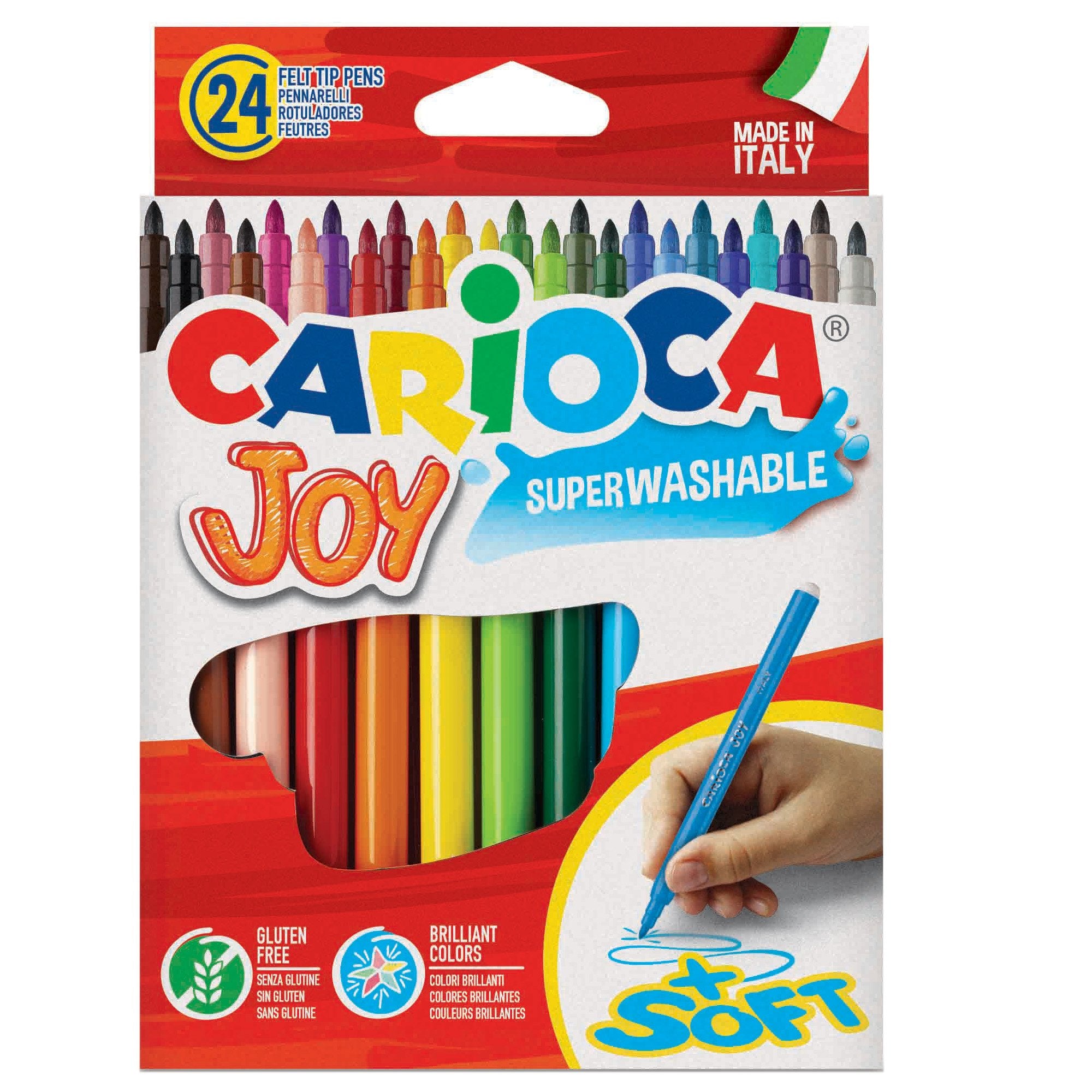 carioca-scatola-24-pennarelli-joy-lavabili-colori-assortiti