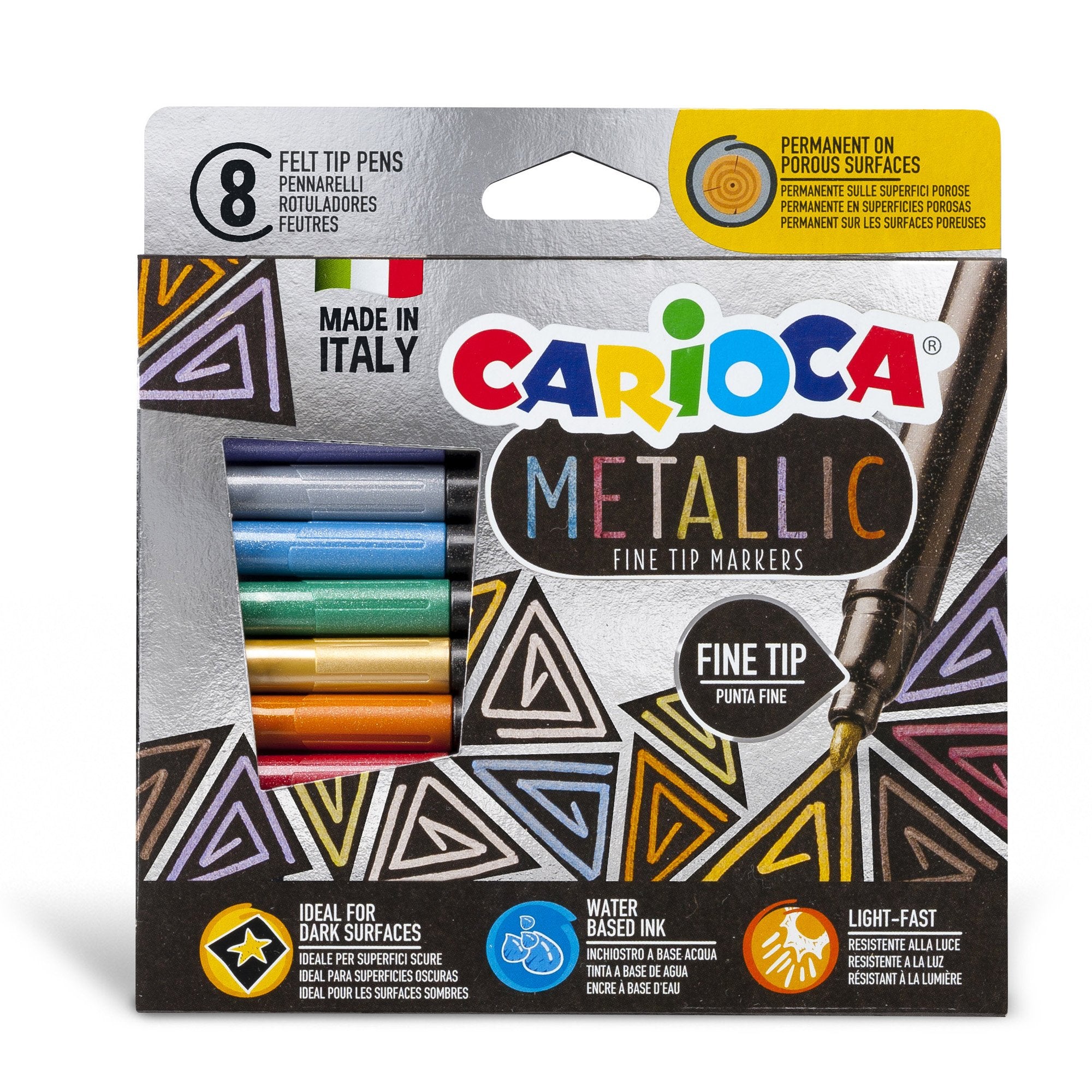 carioca-scatola-8-metallic-pennarelli-punta-fine-colori-assortiti
