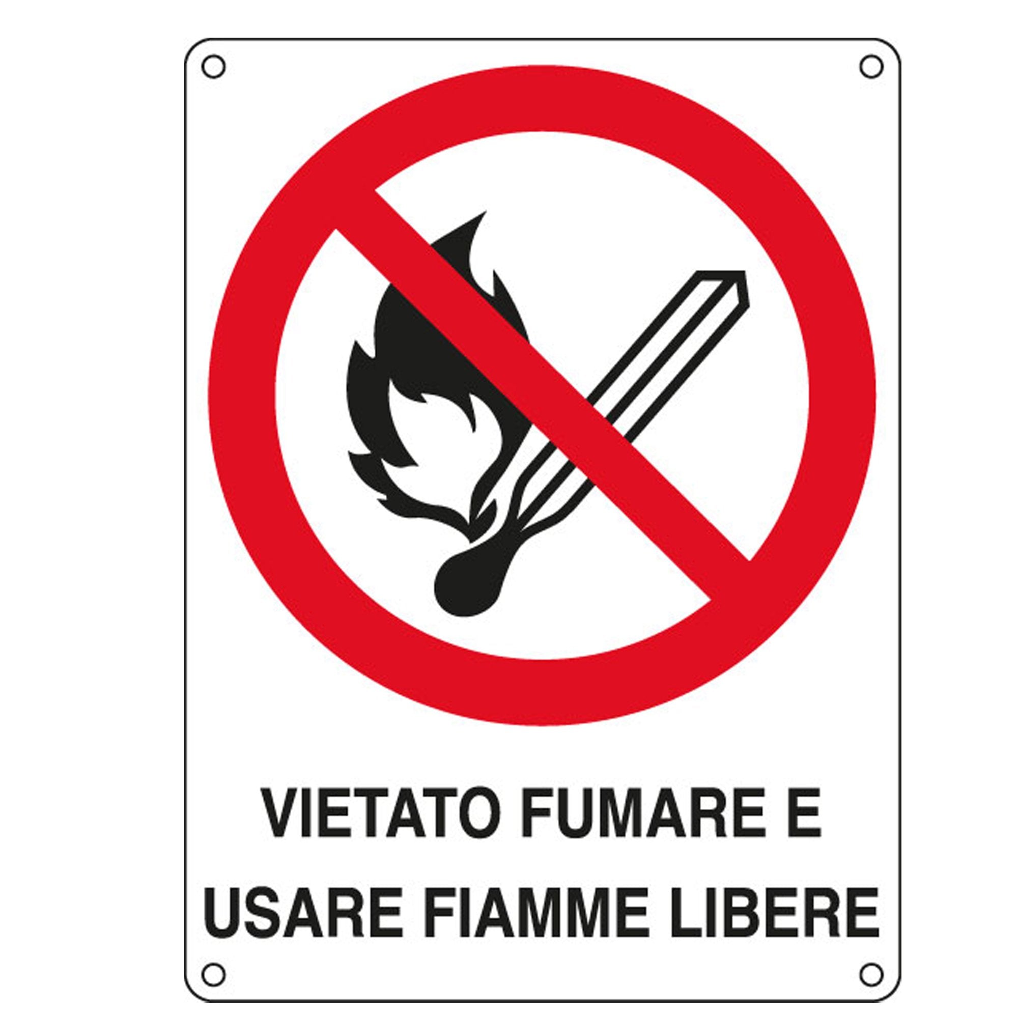 cartelli-segnalatori-cartello-alluminio-16-6x23-3cm-vietato-fumare-usare-fiamme-libere
