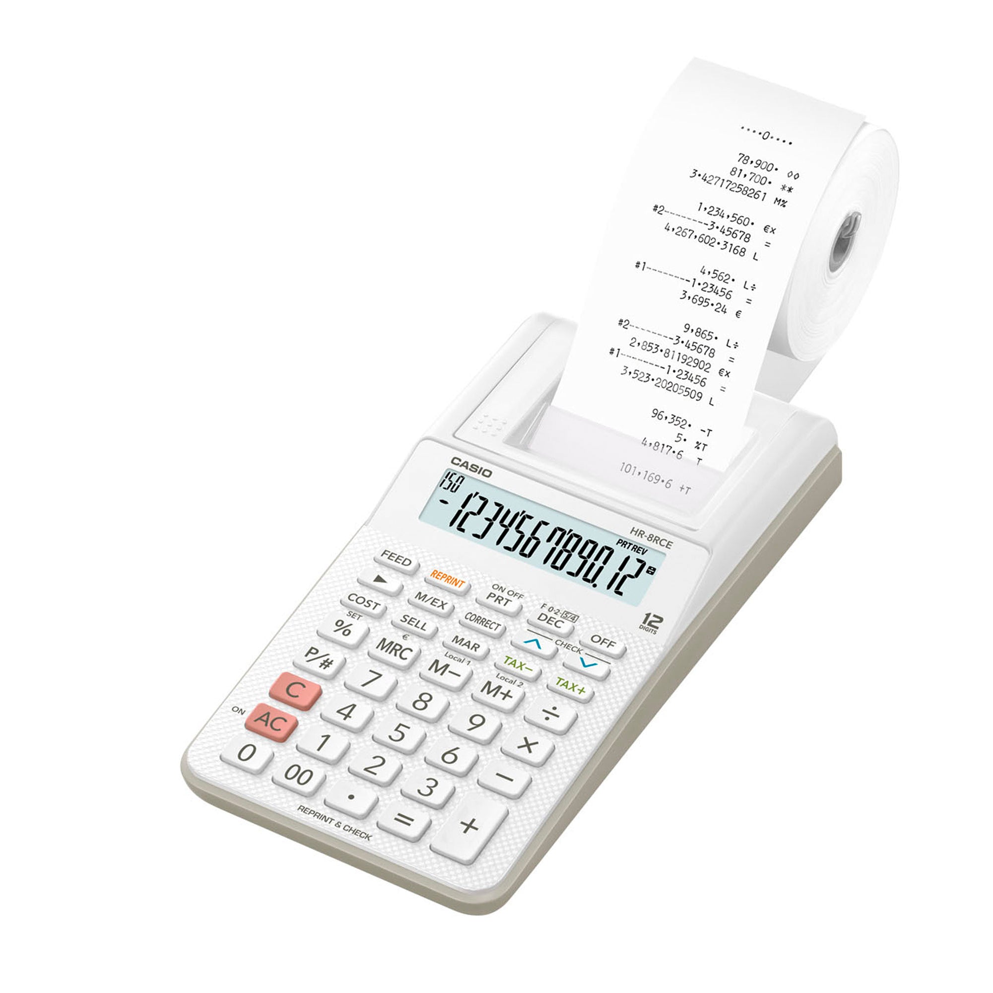 casio-calcolatrice-scrivente-12-cifre-hr-8rce-bianco