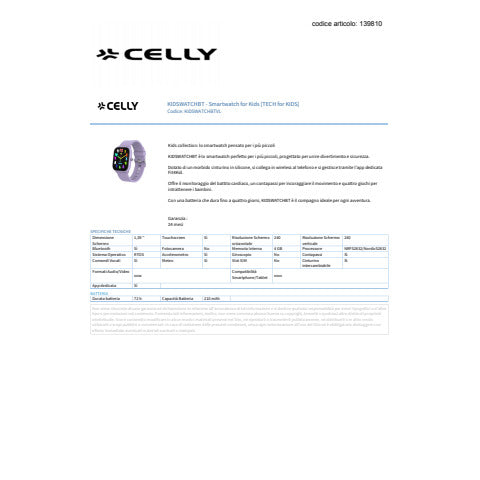 celly-smartwatch-bambini-kids-collection-silicone-lilla-kidswatchbtvl