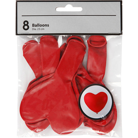 creativ-company-palloncini-forma-cuore-rosso-conf-8-pezzi-59176
