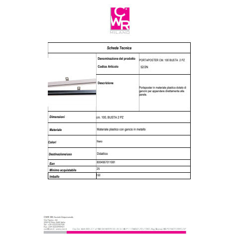 cwr-portaposter-appendino-nero-conf-2-pezzi-52-2n