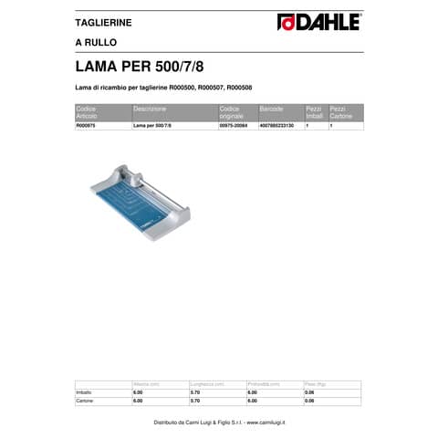 dahle-lama-ricambio-roll-cut-46-56-56-66-00500-00507-00508-grigio-r000985