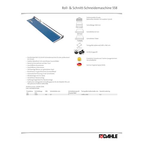 dahle-taglierina-rullo-pressino-automatico-luce-1300-0-7-mm-blu-r000558