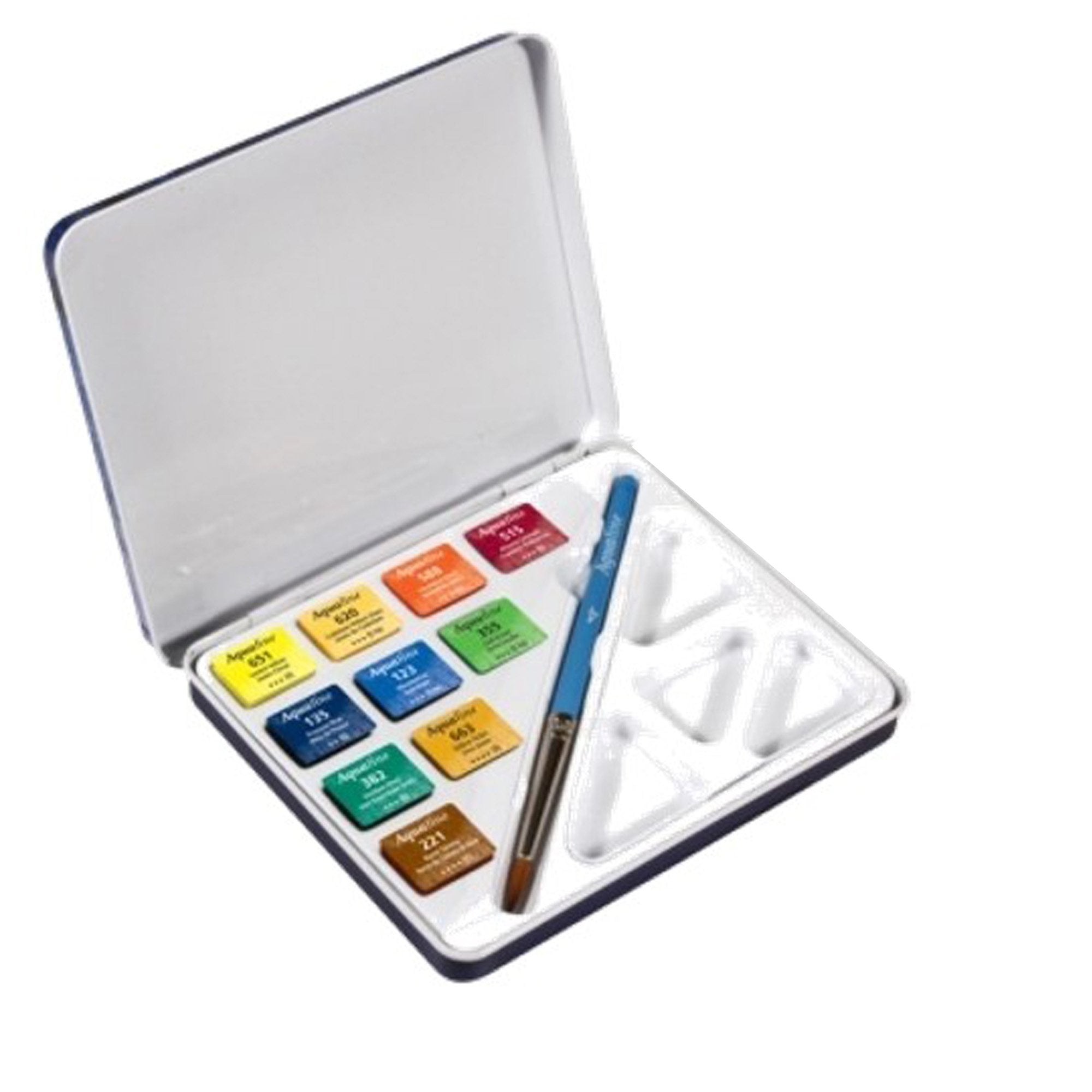 daler-rowney-acquerelli-aquafine-scatola-met-10-godet-pennellotavolozza